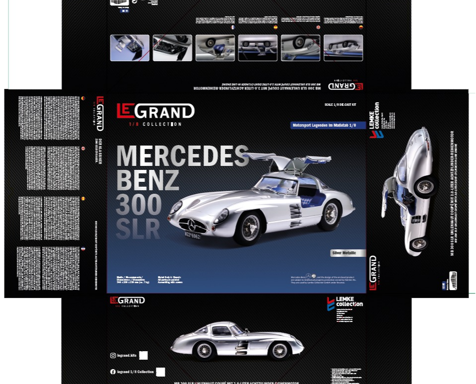 1/8 Mercedes 300 SLR Uhlenhaut Coupé Legrand – exclusive maquettes