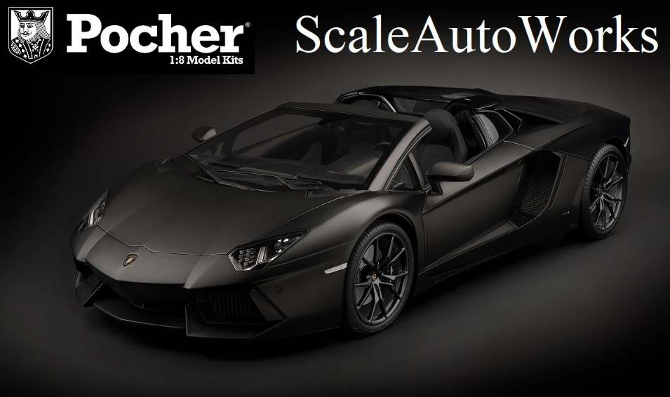 Pocher HK121 Lamborghini Aventador Roadster matte black kit