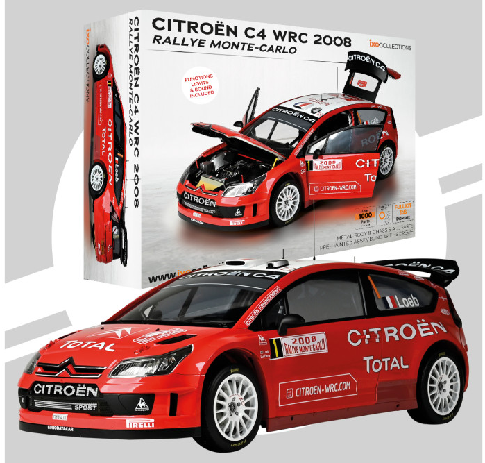 IXO 1/8 scale Citroen C4 WRC Sebastien Loeb kit IXO 1/8 scale Citroen C4 WRC Sebastien Loeb kit